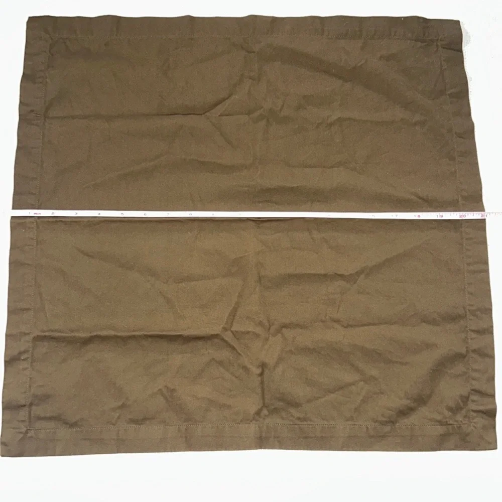 Crate&Barrel Set of 4 Turner Green Cotton Napkins 21” x 21”
